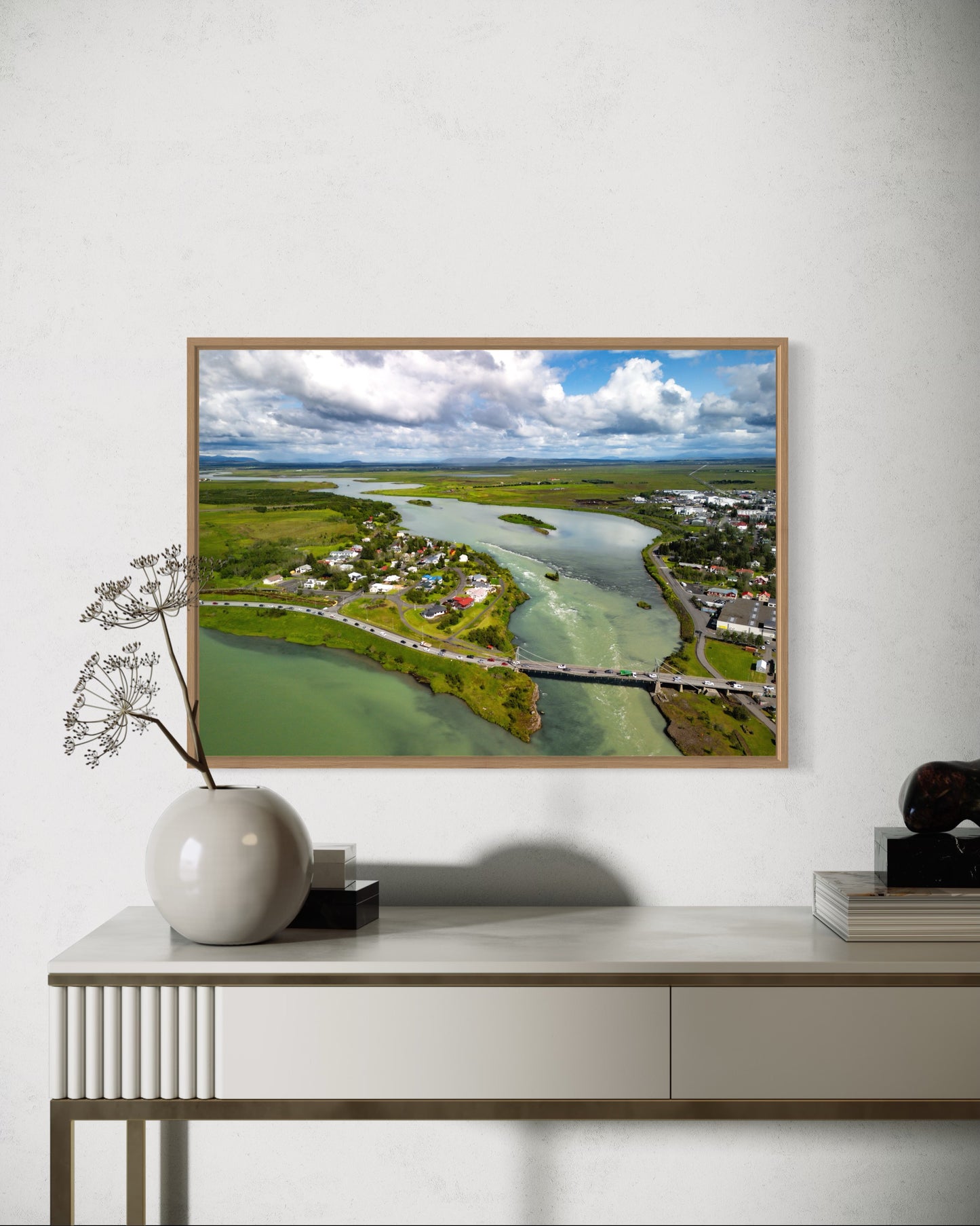 Selfoss Bridge | Dronebillede fra Island